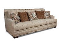 Casual Traditional White Linen Sofa - Anna-3