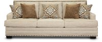 Casual Traditional White Linen Sofa - Anna-4