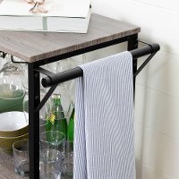 12069 Weathered Oak and Black Industrial Bar Cart - Munich-4