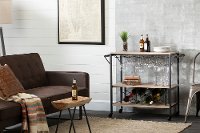 12070 White Oak and Black Industrial Bar Cart - Munich-2