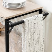 12070 White Oak and Black Industrial Bar Cart - Munich-4