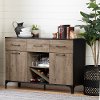 10710 Weathered Oak and Ebony Bar Cabinet - Valet