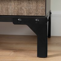 10710 Weathered Oak and Ebony Bar Cabinet - Valet-3