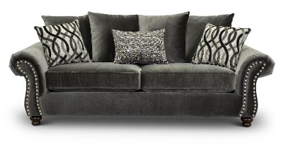 Traditional Mocha Gray Sofa - Richmond