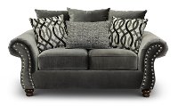 Traditional Mocha Gray Loveseat - Richmond