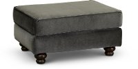 Traditional Mocha Gray Ottoman - Richmond