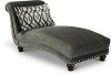 Traditional Mocha Gray Chaise - Richmond