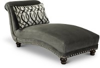 Traditional Mocha Gray Chaise - Richmond