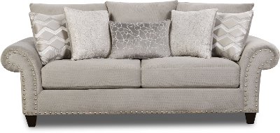 Traditional Platinum Gray Sofa - Camino