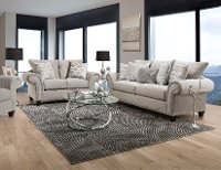 Traditional Platinum Gray Loveseat - Camino-2