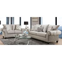 Platinum Gray 2 Piece Living Room Set - Camino