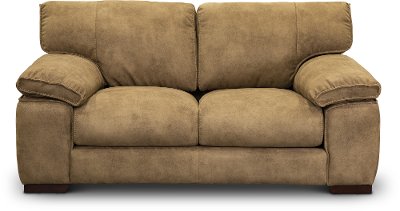 Casual Contemporary Taupe Loveseat - Paige