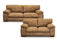 Casual Contemporary Taupe 2 Piece Living Room Set - Paige
