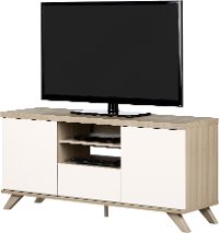 12163 60 Inch Soft Elm and Pure White TV Stand - Cinati-4