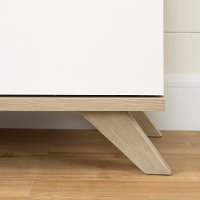 12162 Soft Elm and Pure White 70 Inch TV Stand - Cinati -4