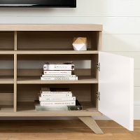 12162 Soft Elm and Pure White 70 Inch TV Stand - Cinati -5