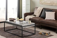 12066 Concrete Gray and Black Coffee Table - Mezzy-2