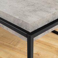 12066 Concrete Gray and Black Coffee Table - Mezzy-3