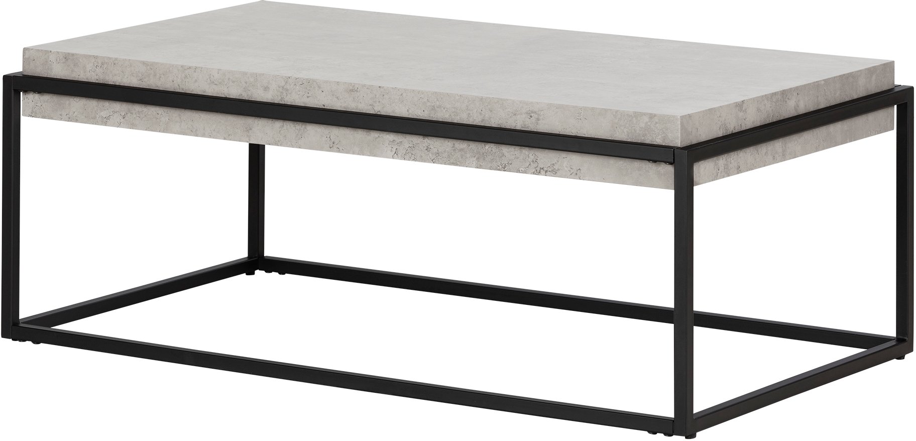 12066 Concrete Gray and Black Coffee Table - Mezzy-5