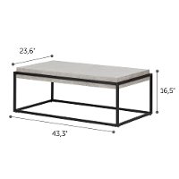 12066 Concrete Gray and Black Coffee Table - Mezzy-6