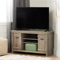 11927 Exhibit 40 Inch Weathered Oak Corner TV Stand