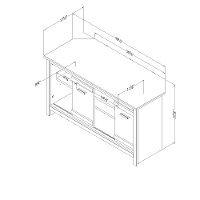 11927 Weathered Oak 40 Inch Corner TV Stand - Exhibit-7