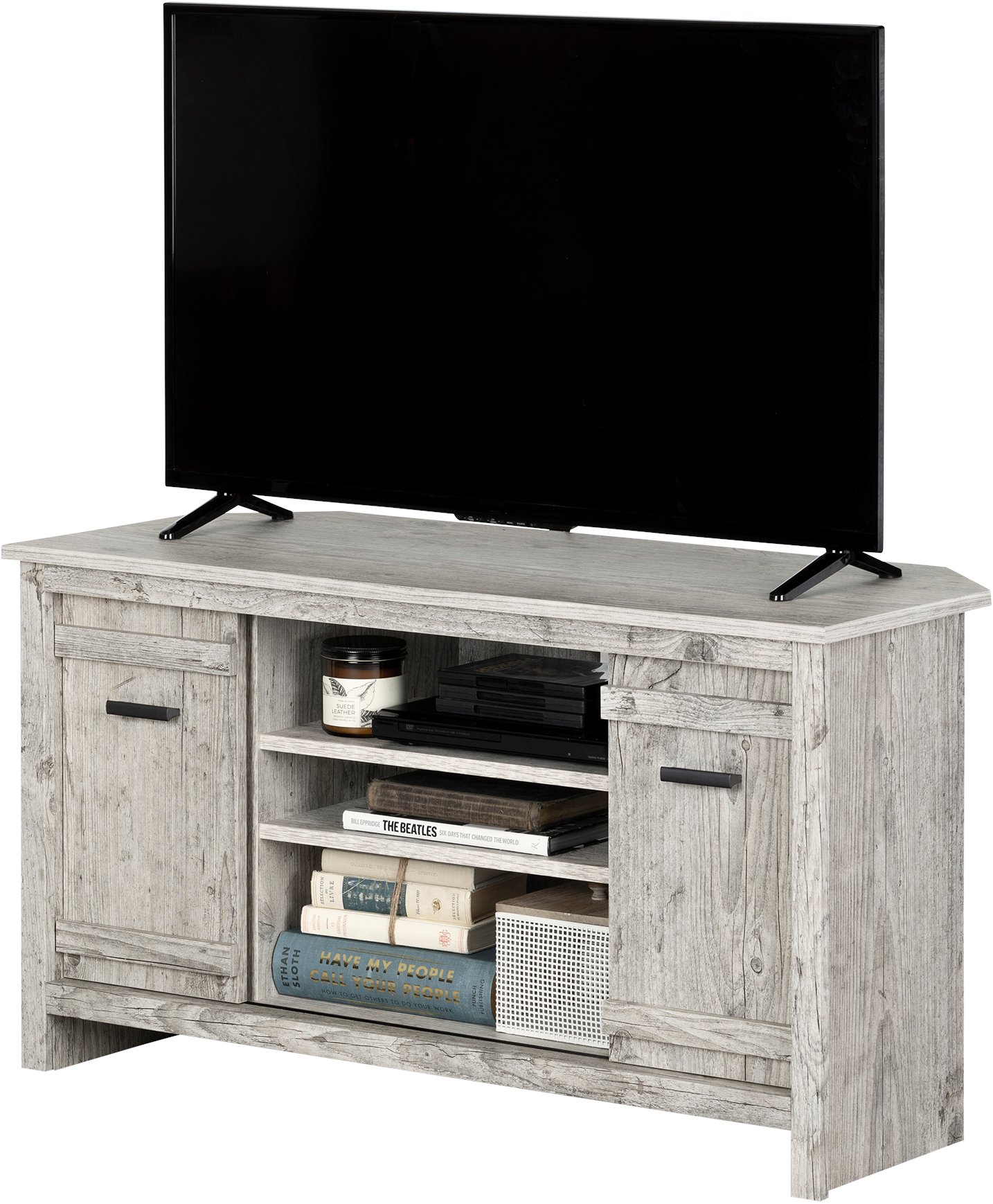11888 Exhibit Seaside Pine 40 Inch Corner TV Stand-4