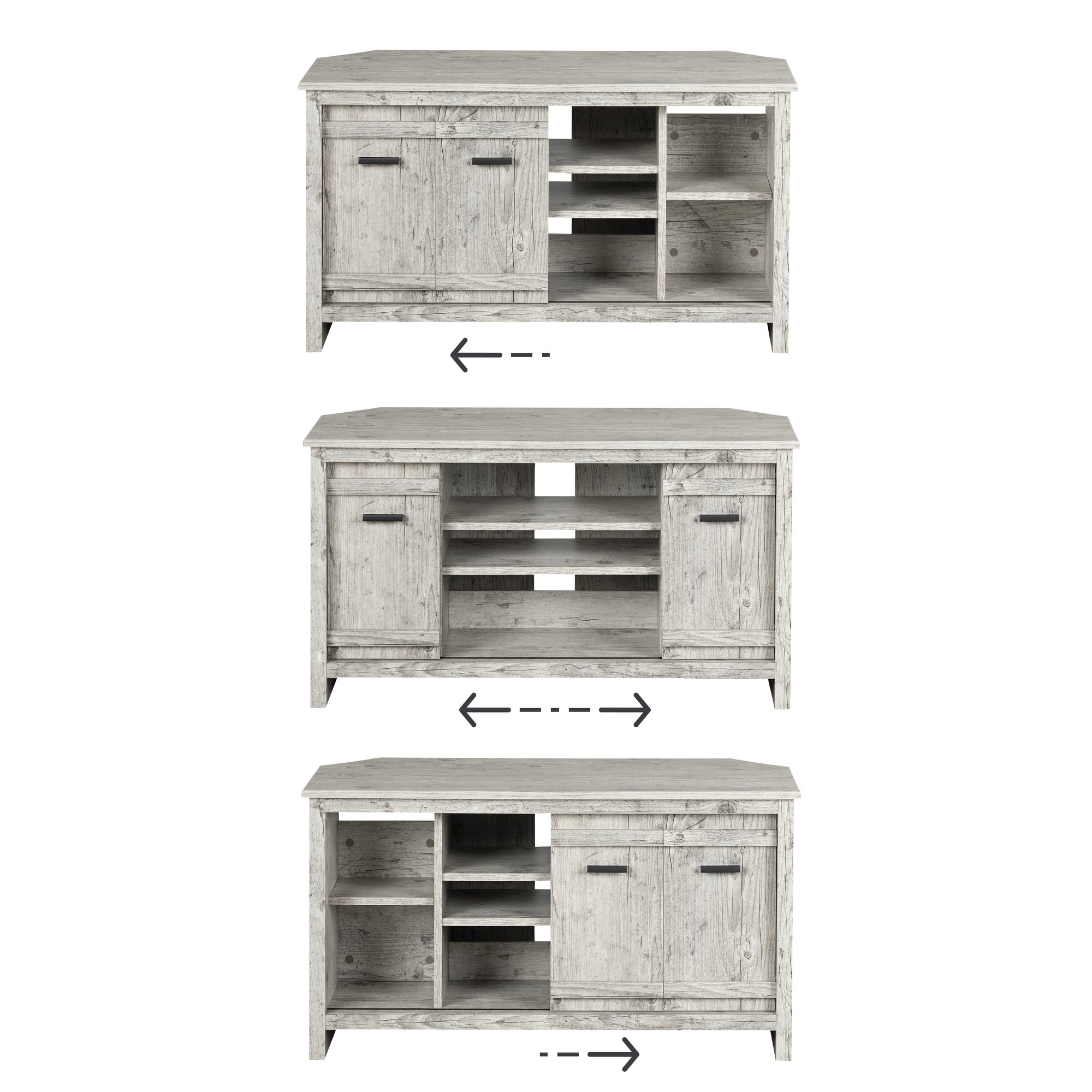 11888 Exhibit Seaside Pine 40 Inch Corner TV Stand-5
