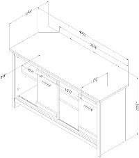 11888 Seaside Pine 40 Inch Corner TV Stand - Exhibit-3