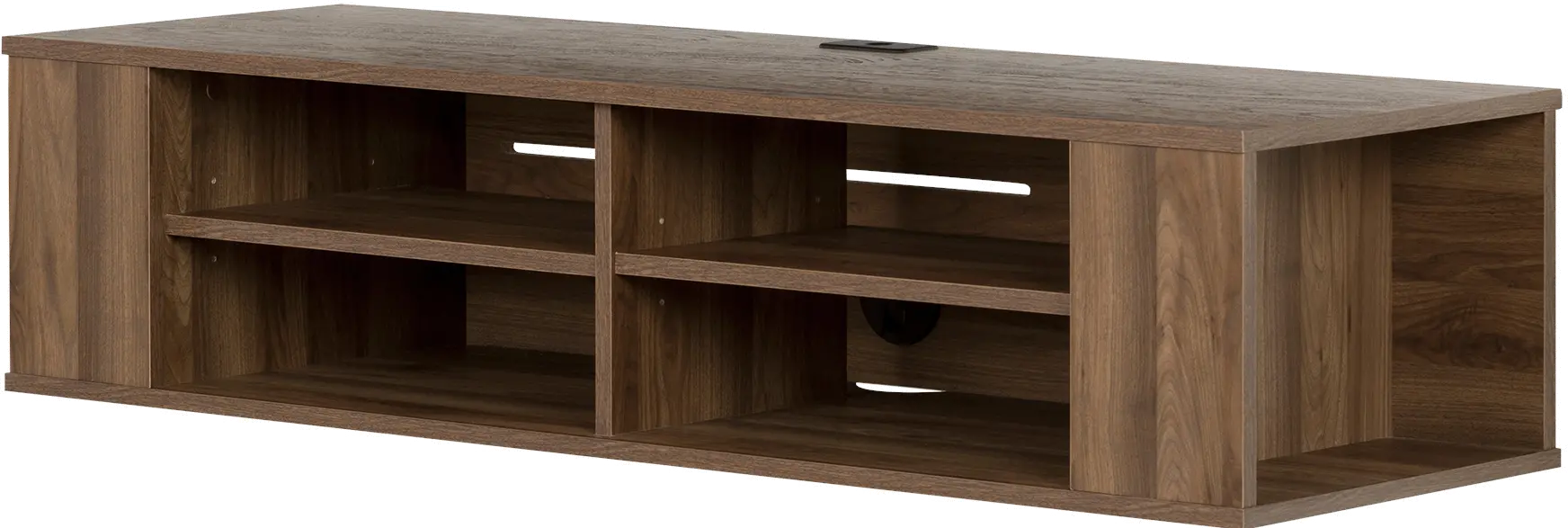 11962 City Life Natural Walnut 48 Inch Wall Mounted Media Console-4