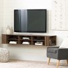 11963 Natural Walnut 66 Inch Wall Mounted TV Stand - City Life