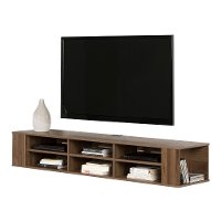 11963 Natural Walnut 66 Inch Wall Mounted TV Stand - City Life-3