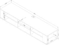 11963 Natural Walnut 66 Inch Wall Mounted TV Stand - City Life-6