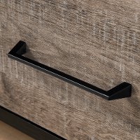 10711 Weathered Oak and Ebony 60 Inch Rolling TV Stand - Valet-4