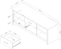 11839 60 Inch Gray Oak TV Stand - Fushion-6