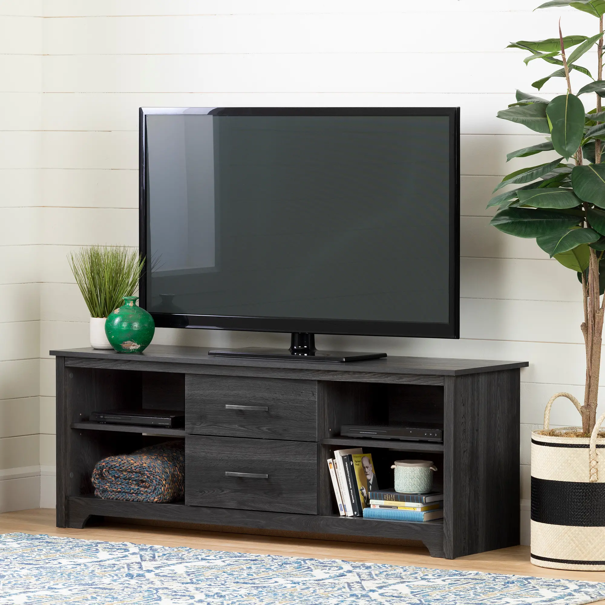11839 Fusion 60 Inch Gray Oak TV Stand-1