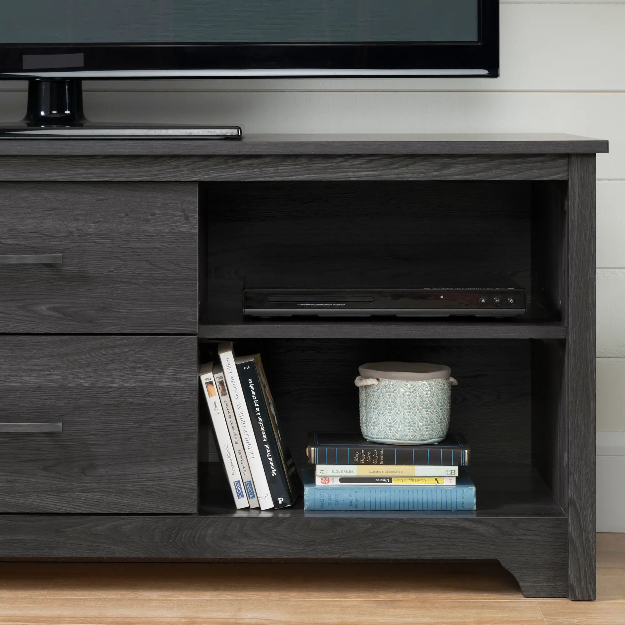 11839 Fusion 60 Inch Gray Oak TV Stand-2