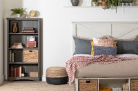 12205 Gray Maple 4-Shelf Bookcase - Artwork-3