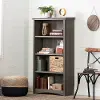 12205 Gray Maple 4-Shelf Bookcase - South Shore