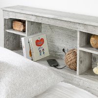11892 Coastal Seaside Pine Twin Bookcase Headboard - Aviron-2