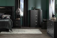 11932 Modern Black 5 Drawer Chest - Gloria-3