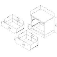 11933 Modern Black 2 Drawer Nightstand - Gloria-6