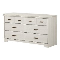 11298 Transitional Pale Gray 6 Drawer Double Dresser - Versa-4