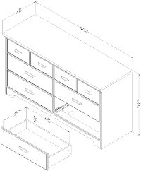 11298 Transitional Pale Gray 6 Drawer Double Dresser - Versa-8