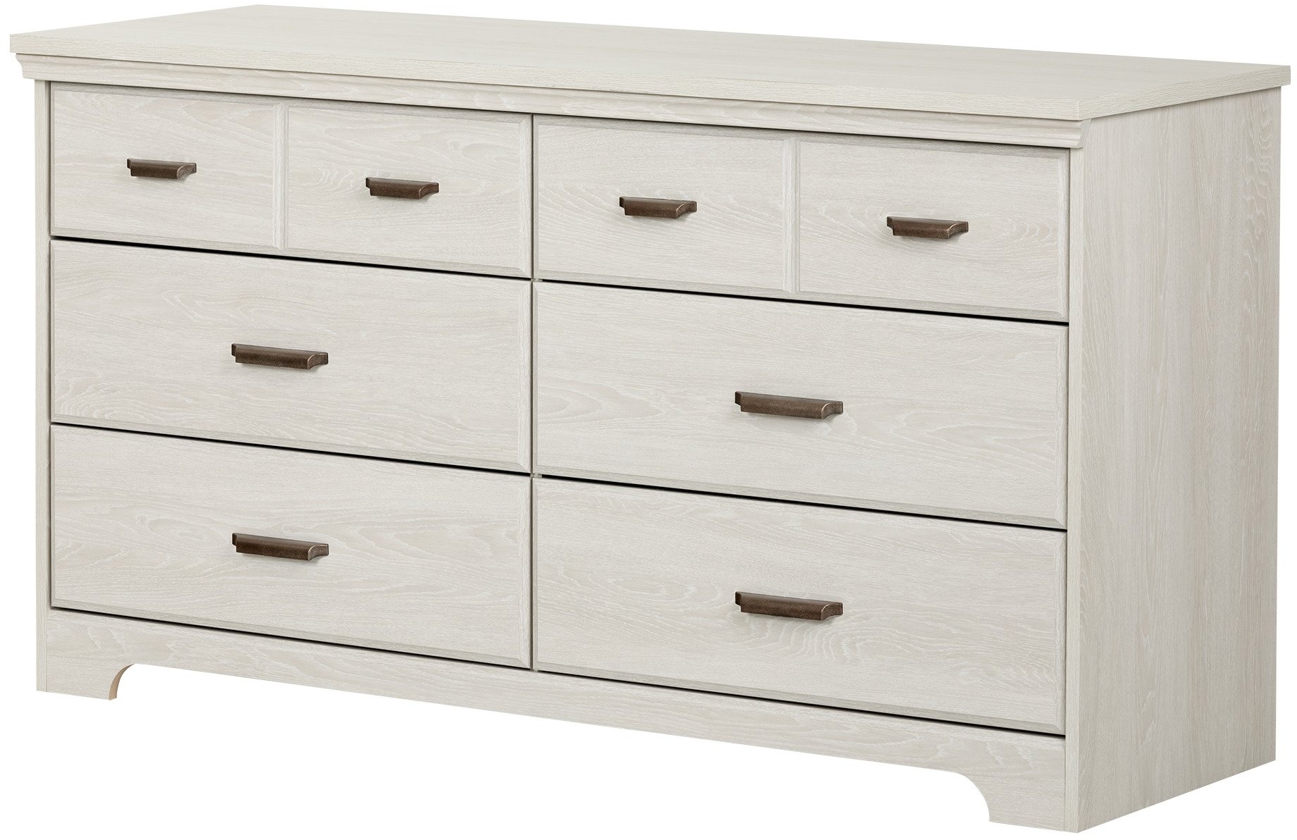 11298 Versa Transitional Pale Gray 6 Drawer Double Dresser-4