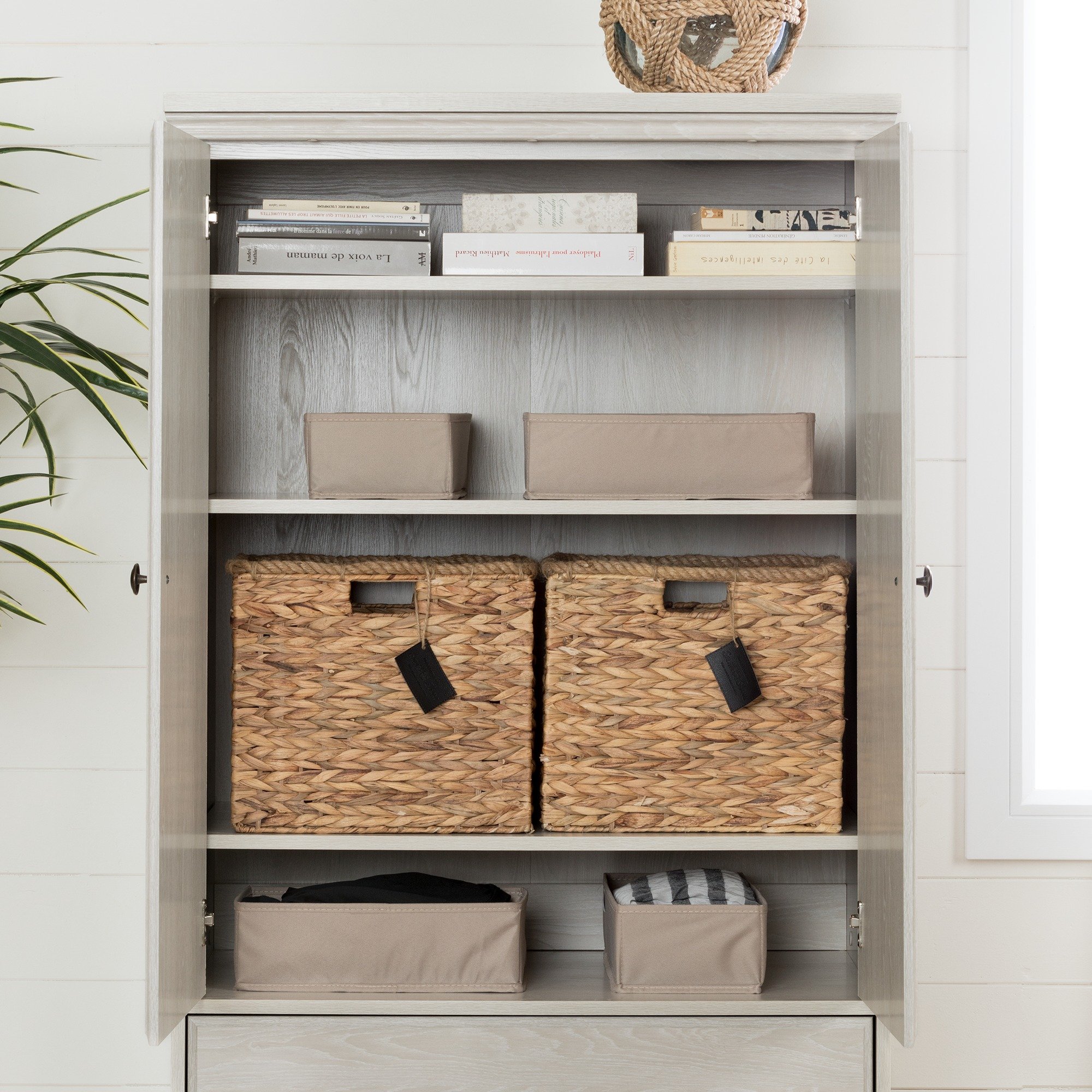 11299 Pale Gray 2 Door Storage Armoire - Versa-3