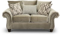Traditional Taupe Loveseat - Richmond