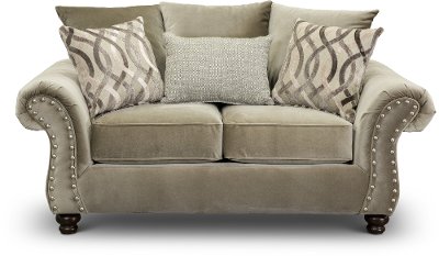 Traditional Taupe Loveseat - Richmond