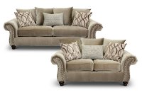 Traditional Taupe 2 Piece Living Room Set - Richmond