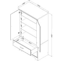 11306 Brown 2 Door Storage Armoire - Versa-4